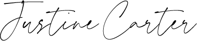 Justine Carter handwritten logo